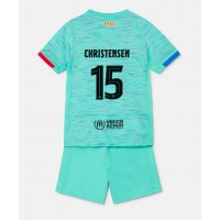 Otroški Nogometni dresi Barcelona Andreas Christensen #15 Tretji 2023-24 Kratek Rokav (+ Kratke hlače)